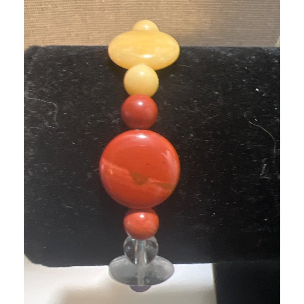 Semi-Precious Gemstone Stretch Bracelet -- 7"